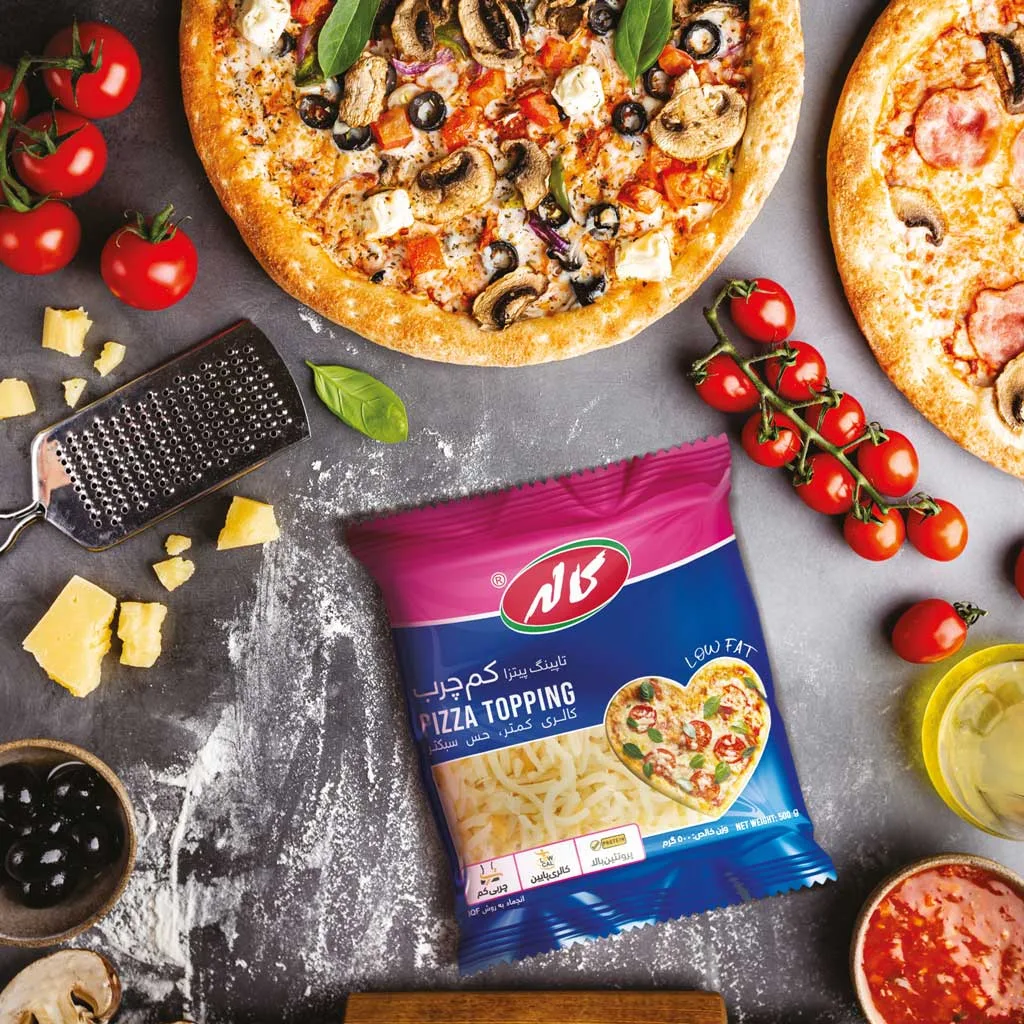 تاپینگ پیتزا کم‌چرب کاله