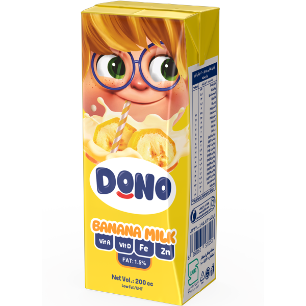 Dono_Banana_Milk_Tetrapack_200g_02 شیر موز غنی شده دونو 200 میلی لیتر