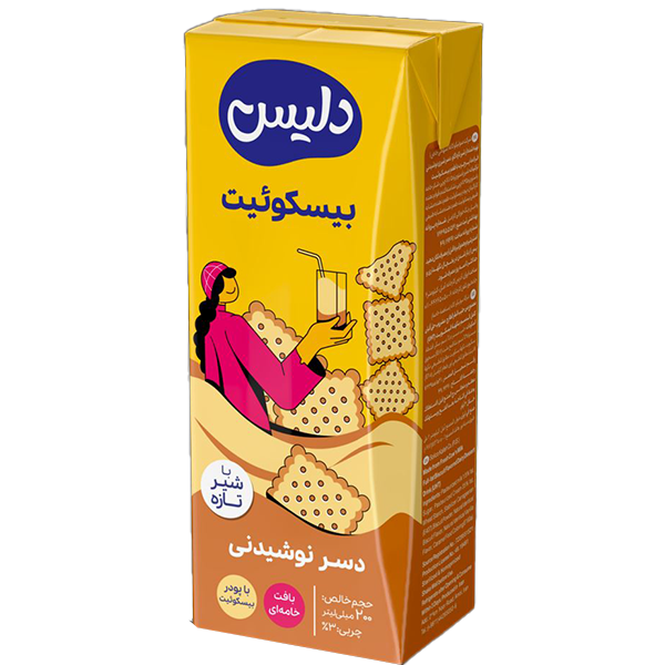 دسر نوشیدنی بیسکوئیت دلیس