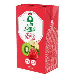 اسموتی توت فرنگی سیب و کیوی لاکی فروت